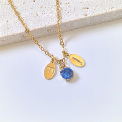 Oval Tag Initial Necklace