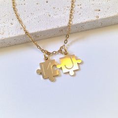 Belong Together Puzzle Initial Necklace