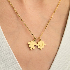 Belong Together Puzzle Initial Necklace